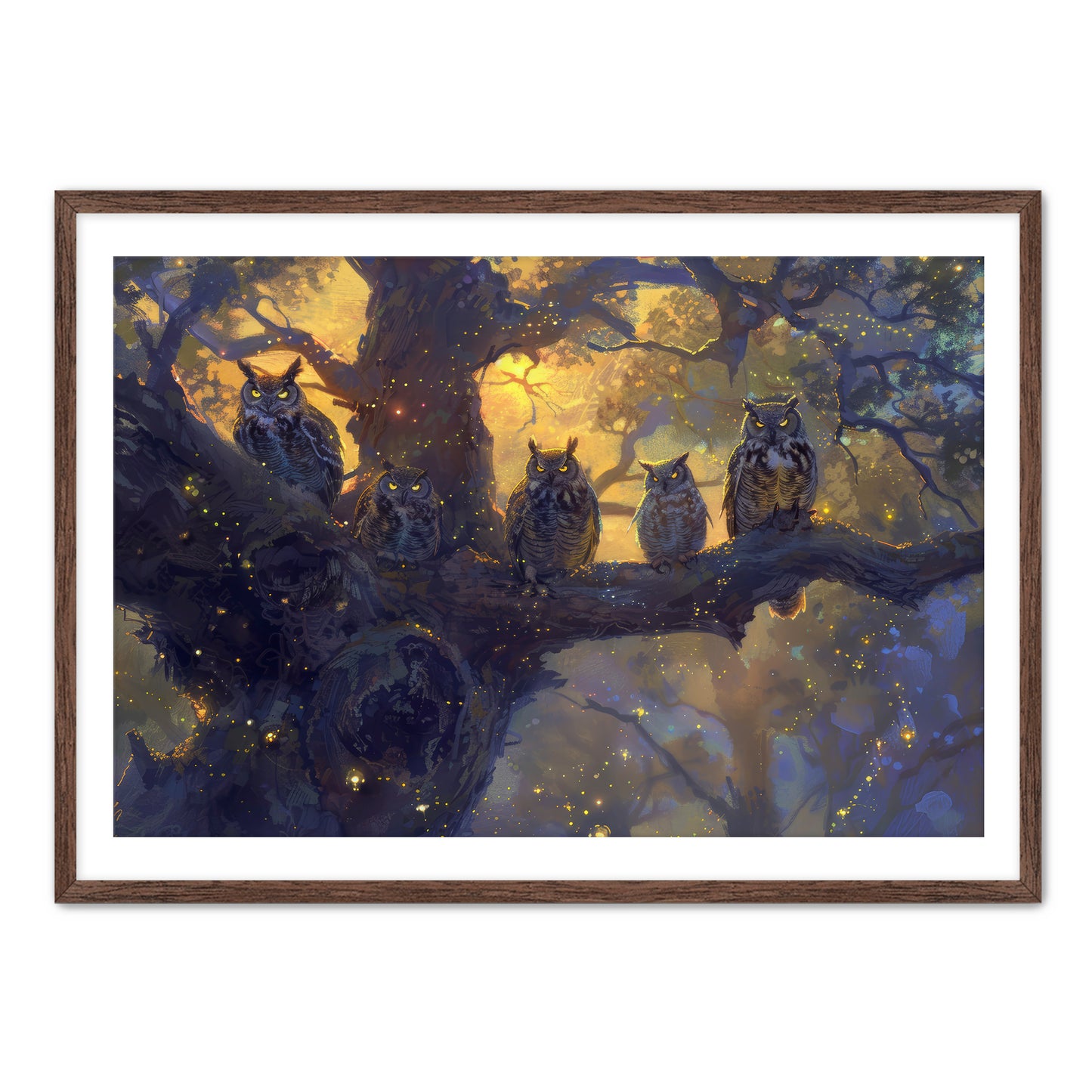 Twilight Owls Wall Art