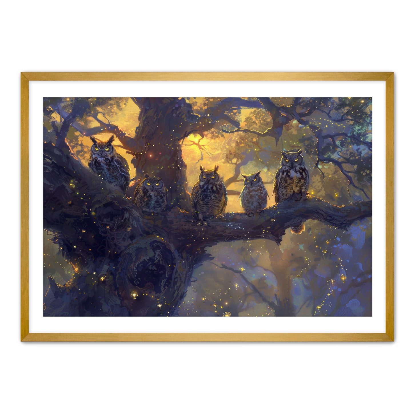 Twilight Owls Wall Art