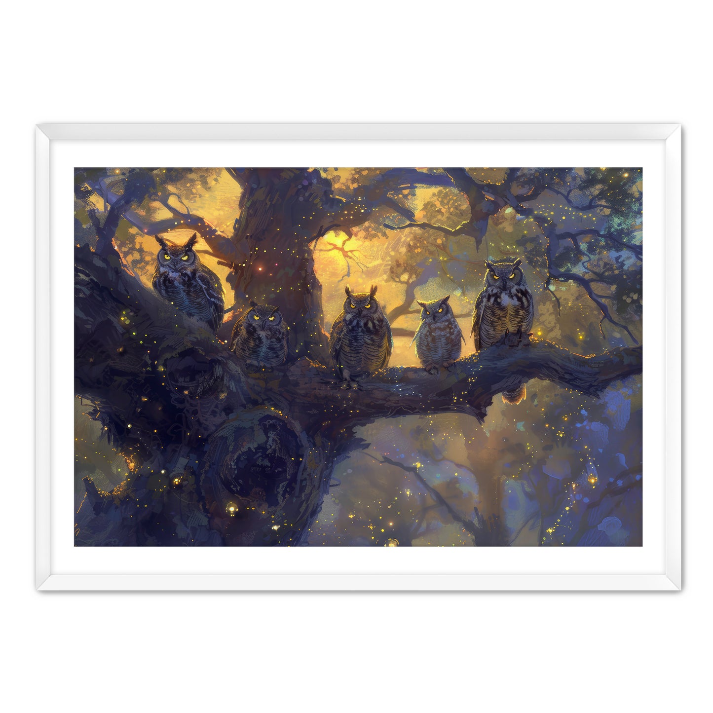 Twilight Owls Wall Art