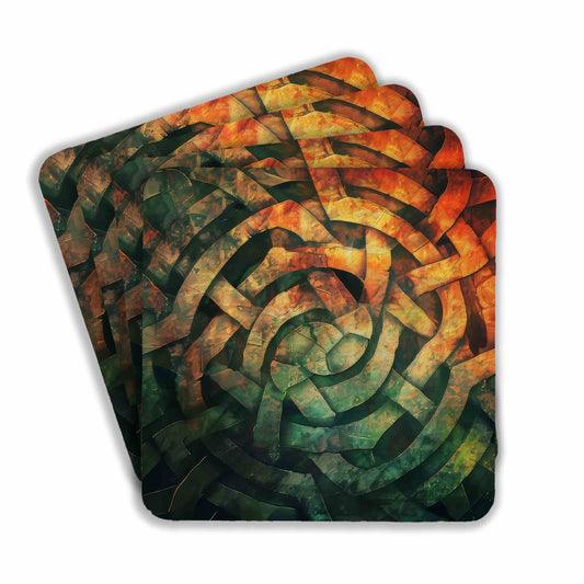 Twisting Cosmos Pattern Coasters
