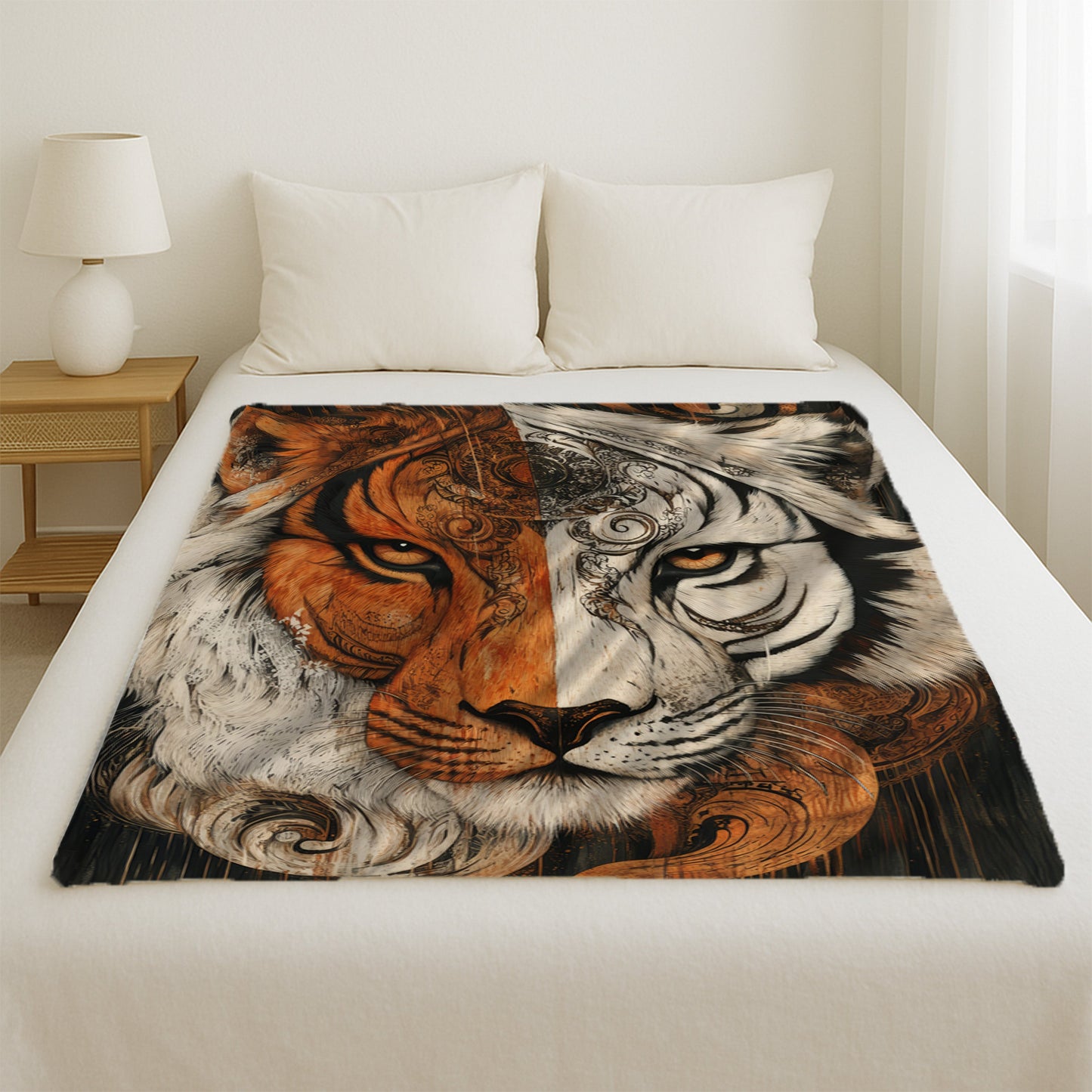Two Faced Tiger Blanket Blanket