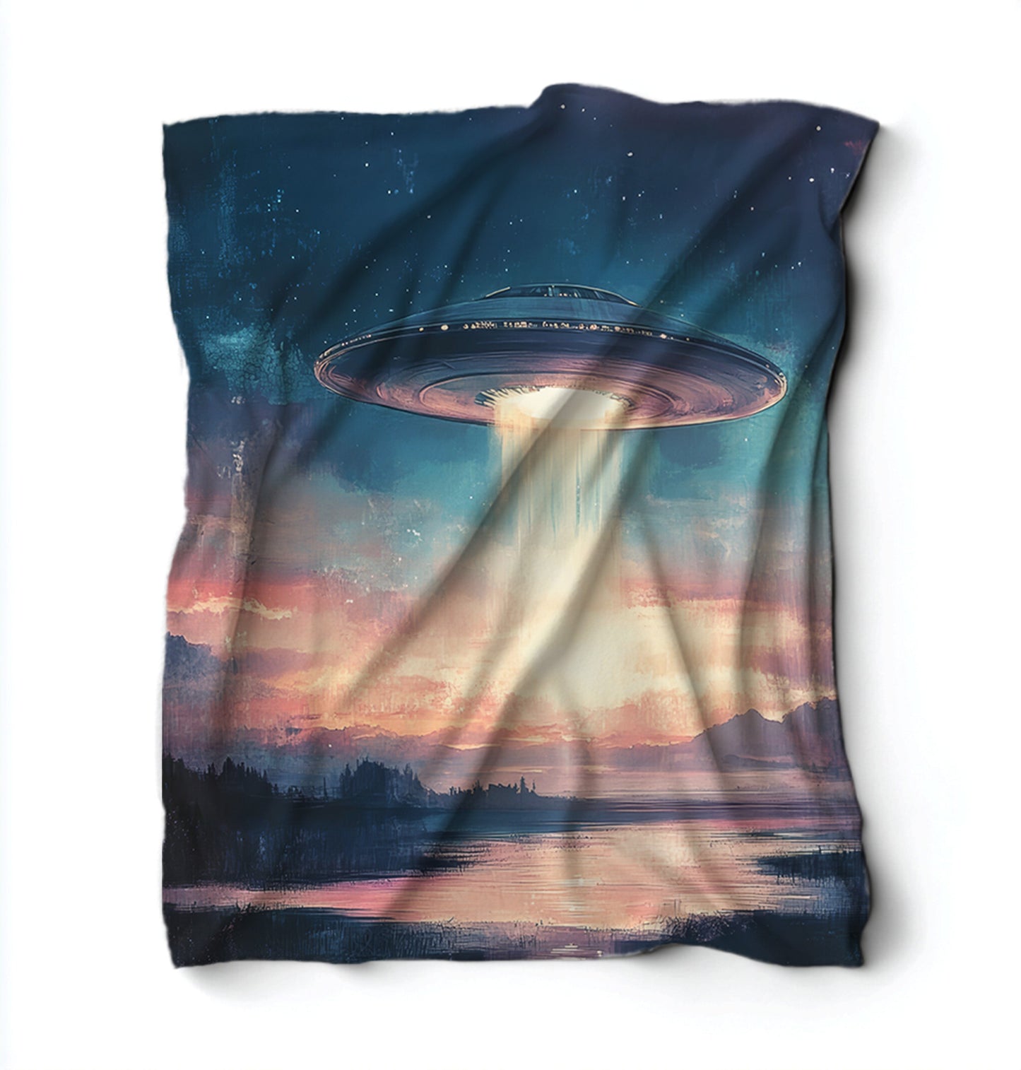 Ufo Over River Blanket