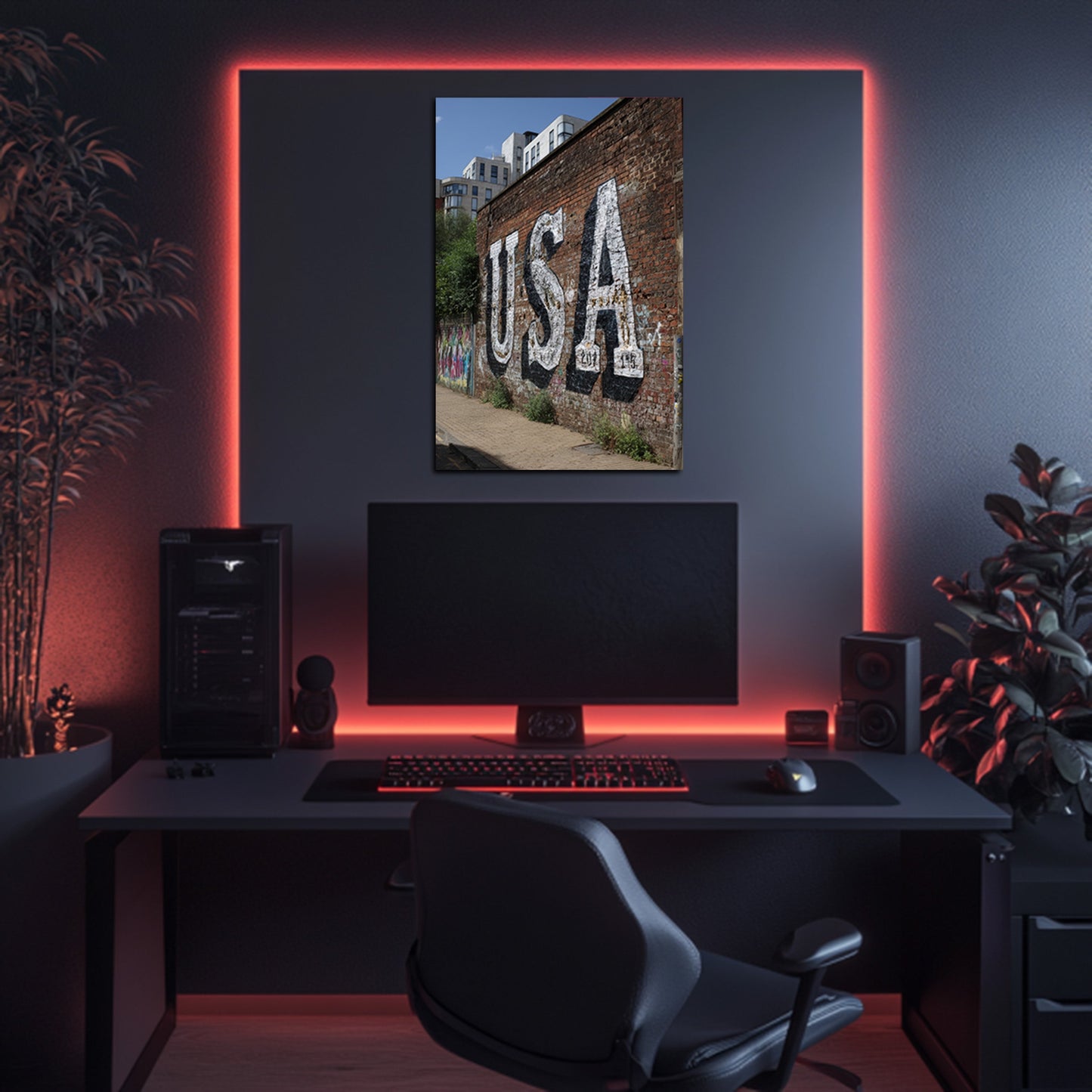 USA Wall Mural Wall Art