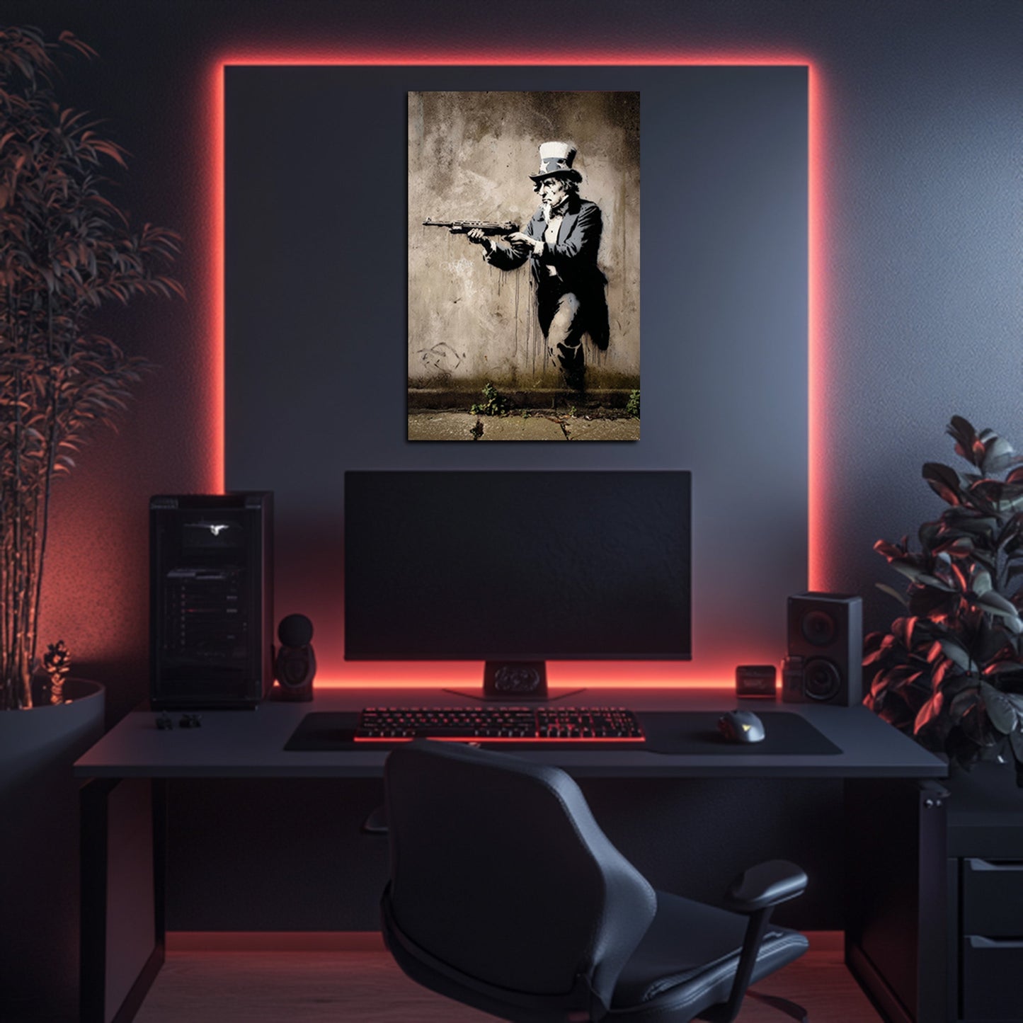 Uncle Sam With Rifle Wall Art