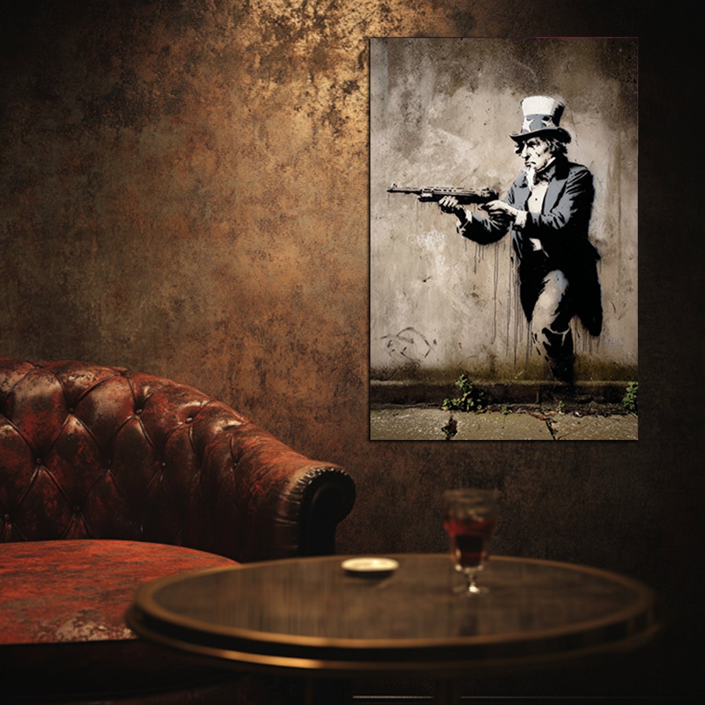 Uncle Sam With Rifle Wall Art