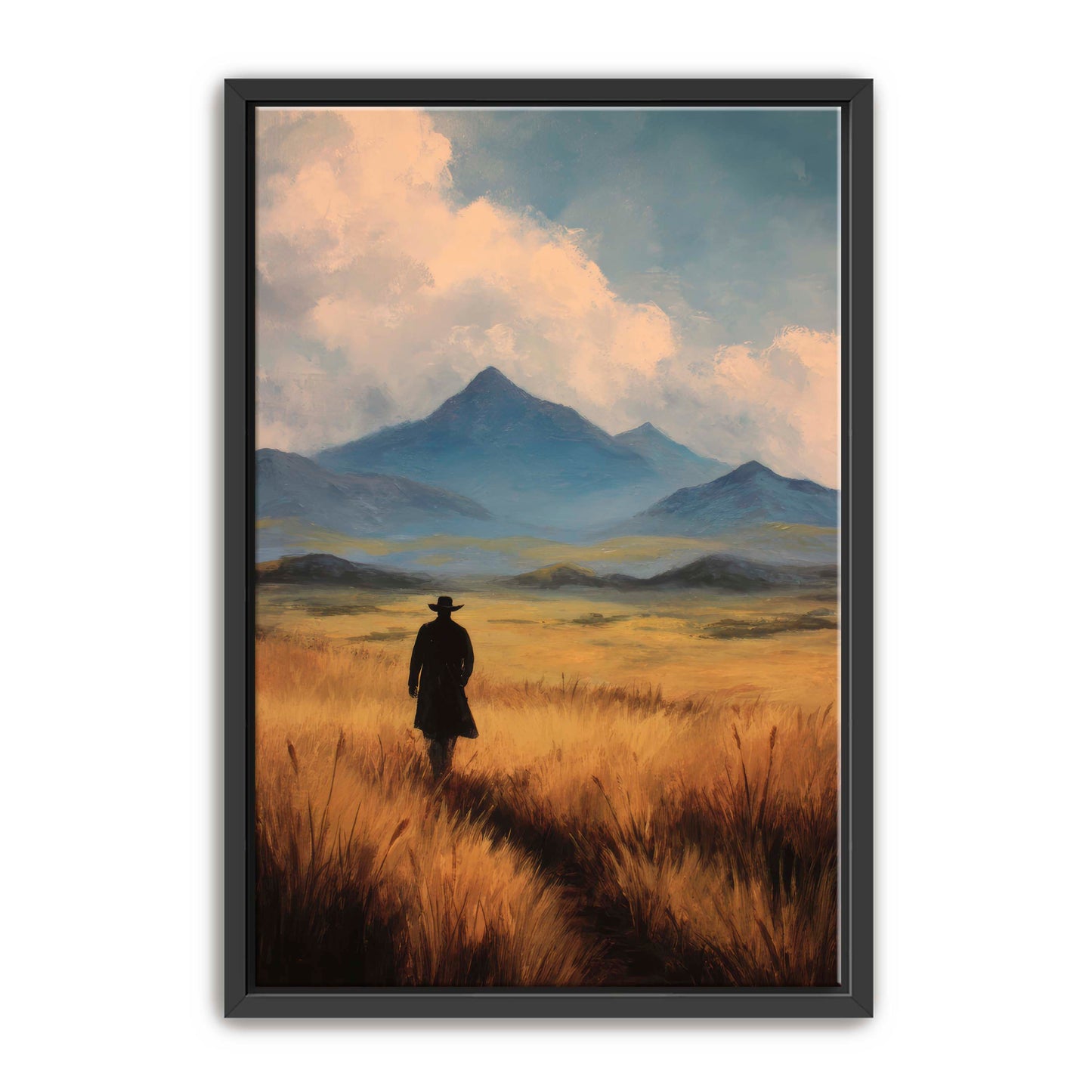 Outlaw Cowboy Walks Alone Wall Art