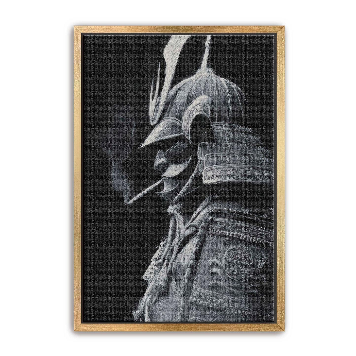 Samurai Smoking Wall Art