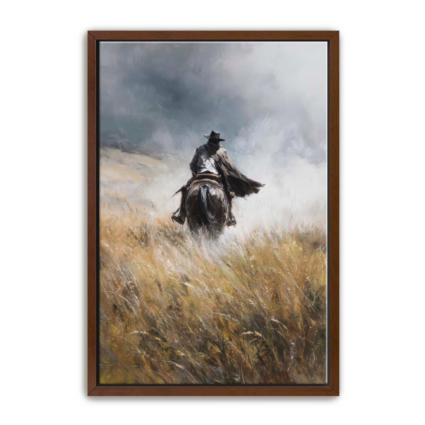 Cowboy in Tall Grass Wall Art