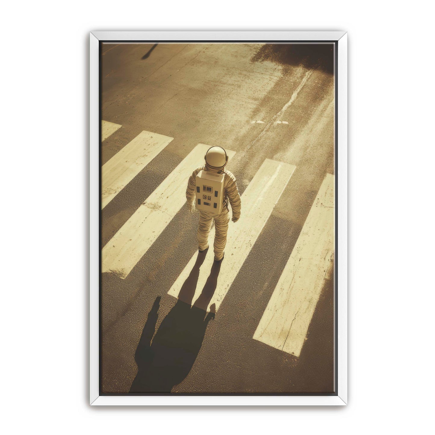 Astronaut in Crosswalk Wall Art