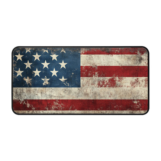 Weathered Stars And Stripes Desk Mat