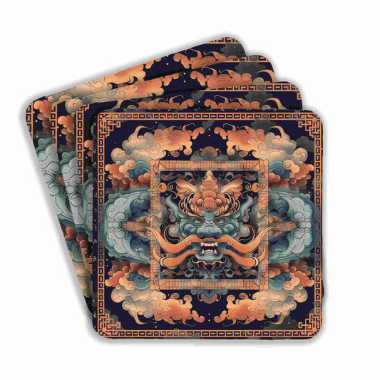 Whimsical Beast Tapestry Coasters