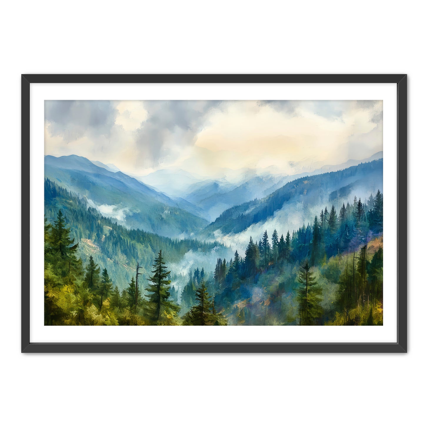 Wispy Mountains Wall Art