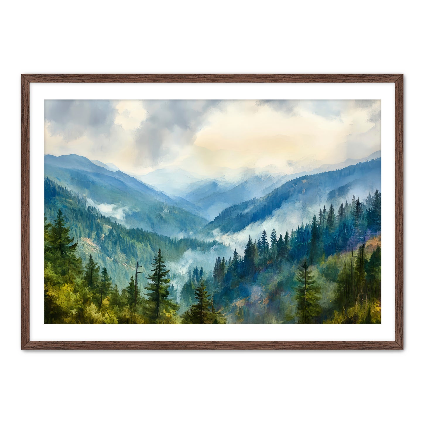 Wispy Mountains Wall Art