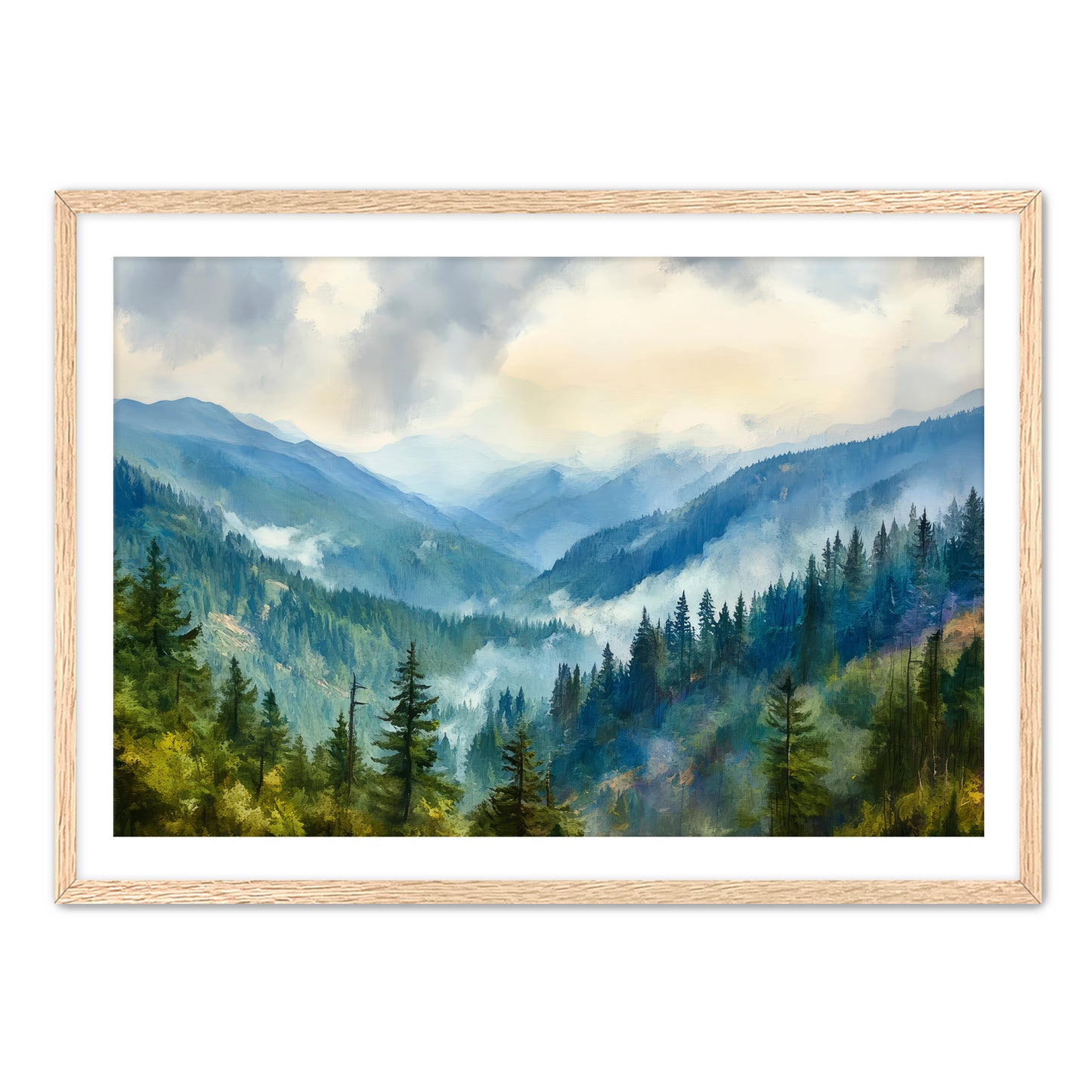 Wispy Mountains Wall Art