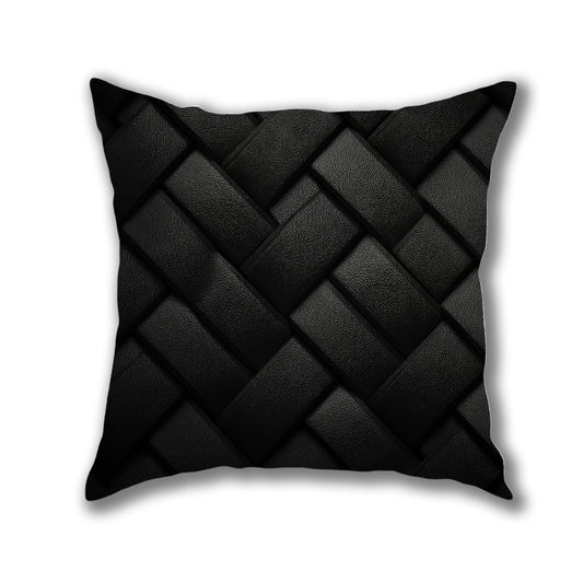 Woven Charcoal Pattern Pillow