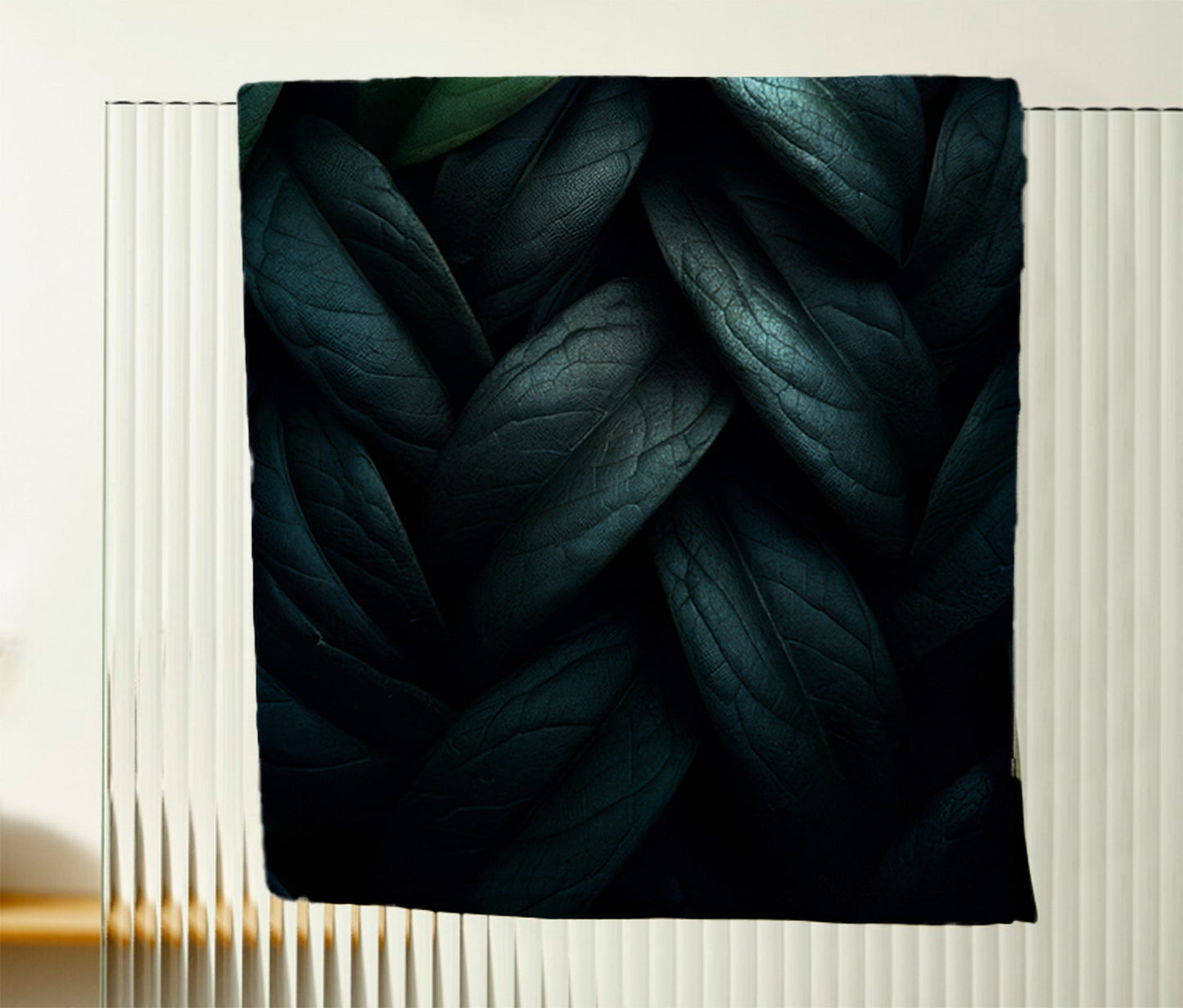 Woven Foliage Pattern Hand Towel