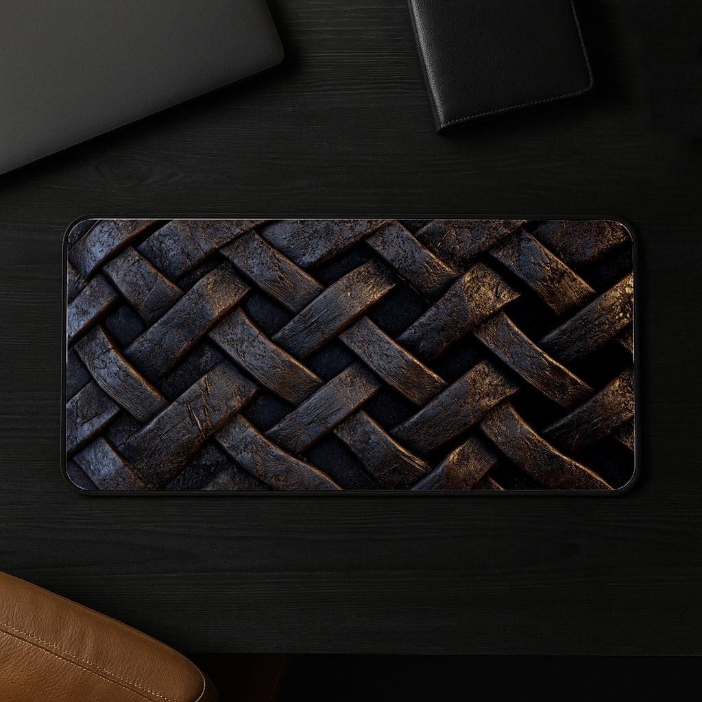 Woven Texture Pattern Desk Mat
