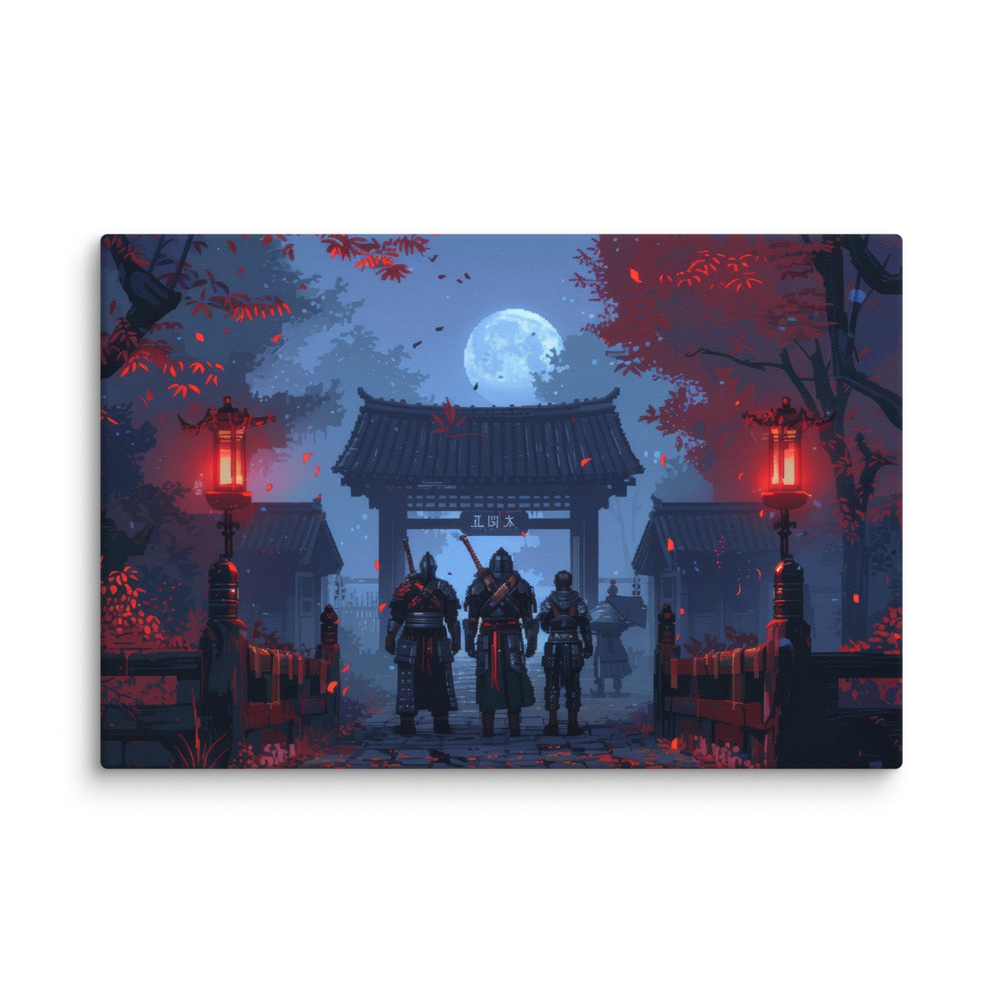 8 Bit Night Warrior Wall Art
