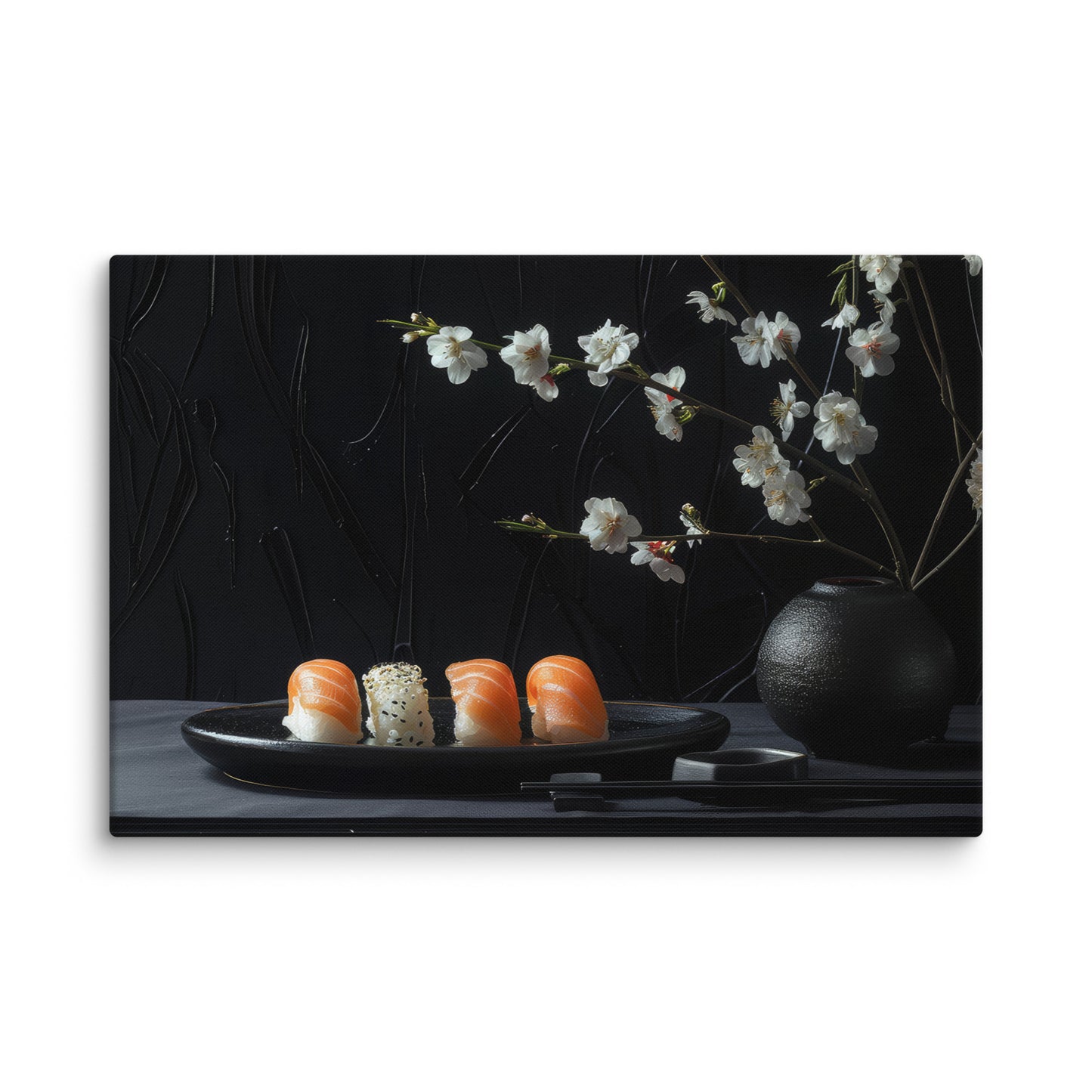 Gothic Sushi and Flowers Wall Art