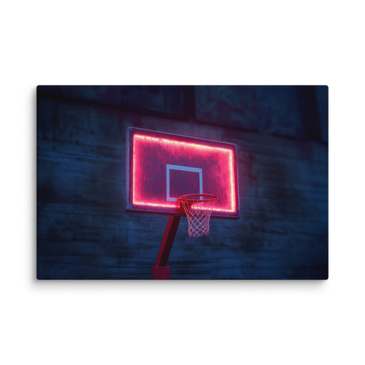 Neon Backboard Basketball Wall Art