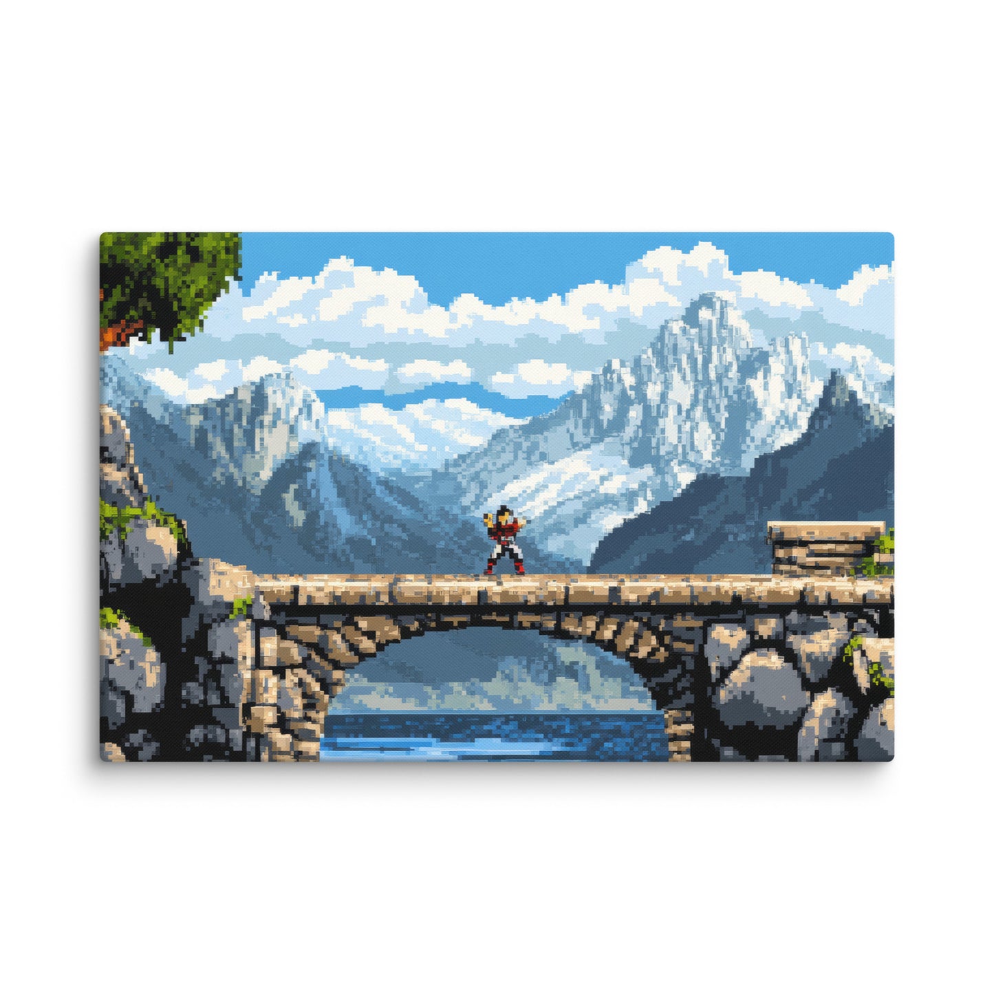 8 Bit Bridge Wall Art