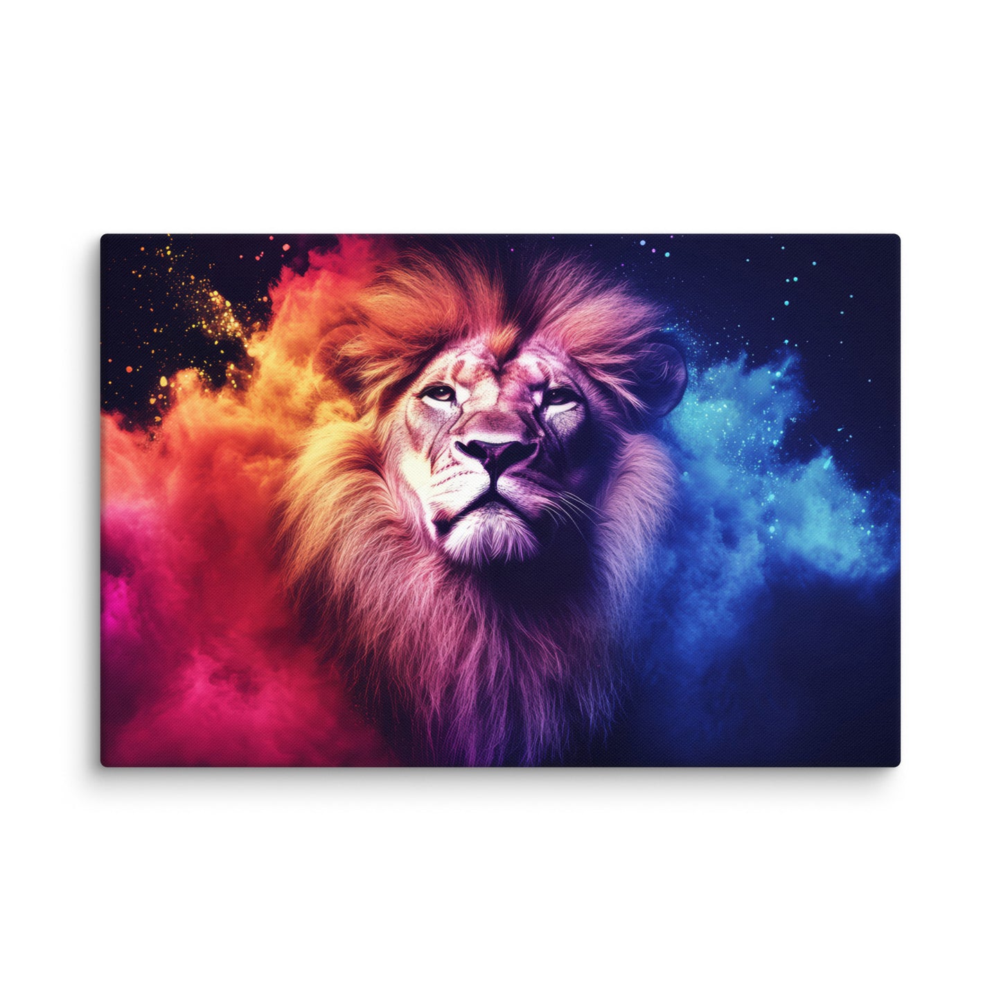 Red and Blue Lion Wall Art