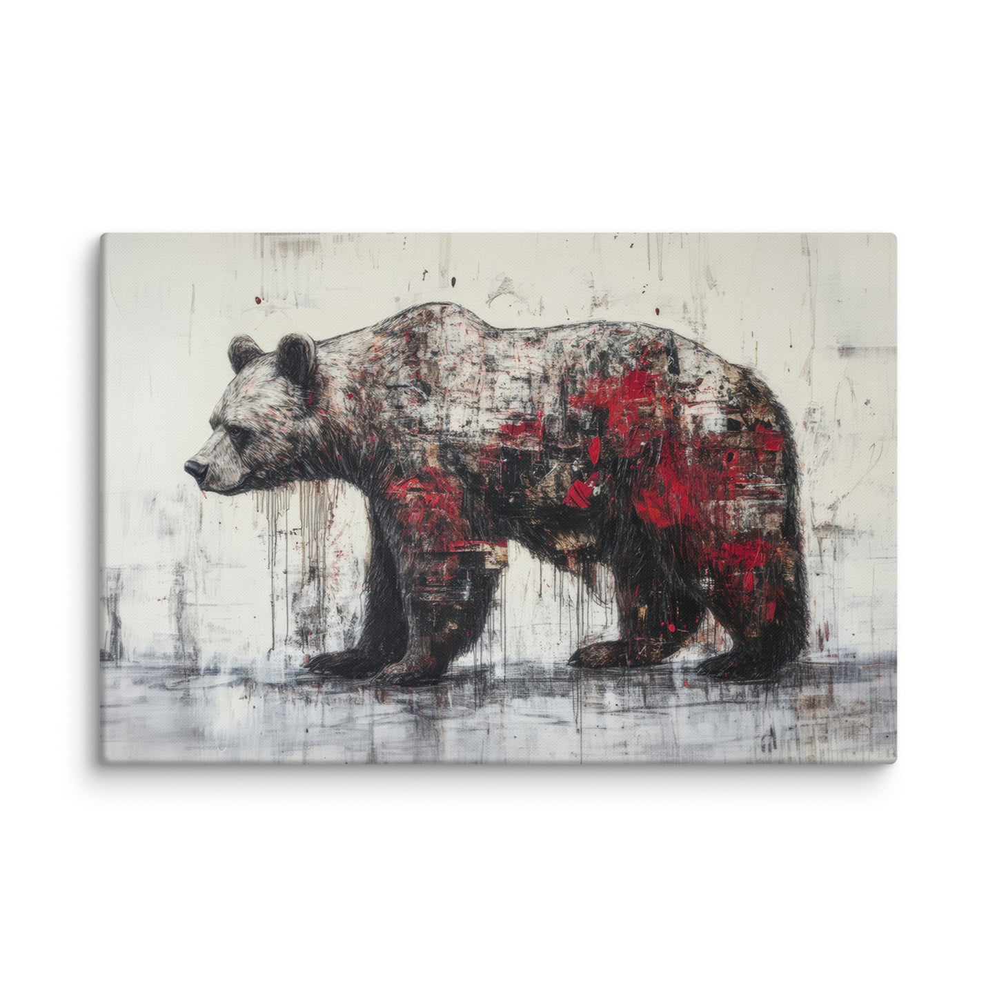 Abstract Bear Wall Art