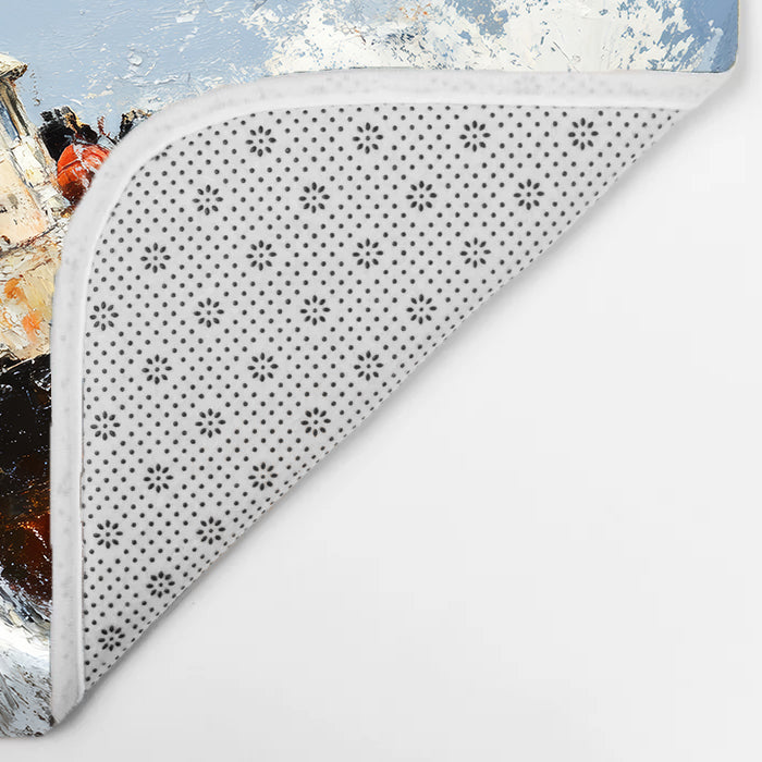 Fishing Boat  Bath Mat