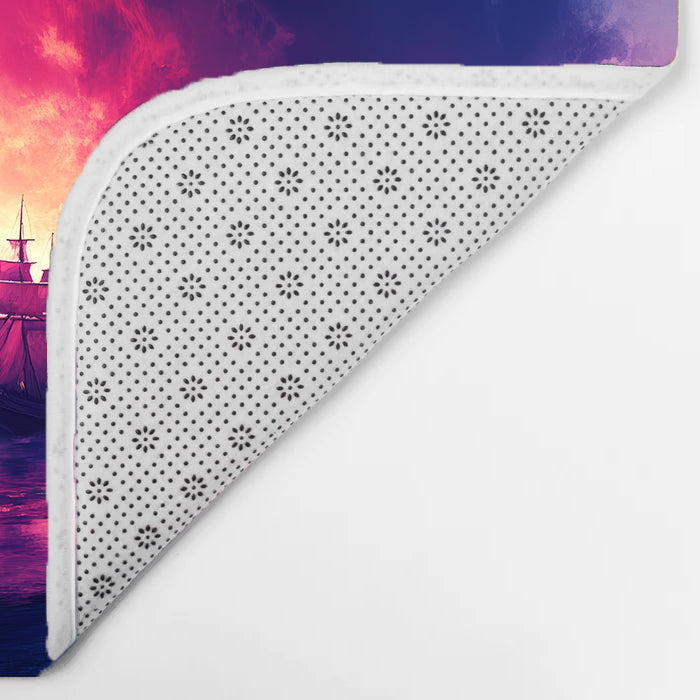 Lone Ship  Bath Mat