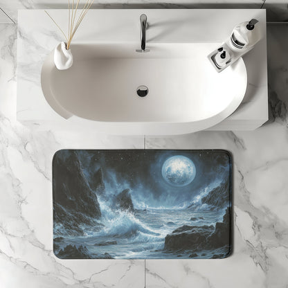 Moonlit Sea  Bath Mat