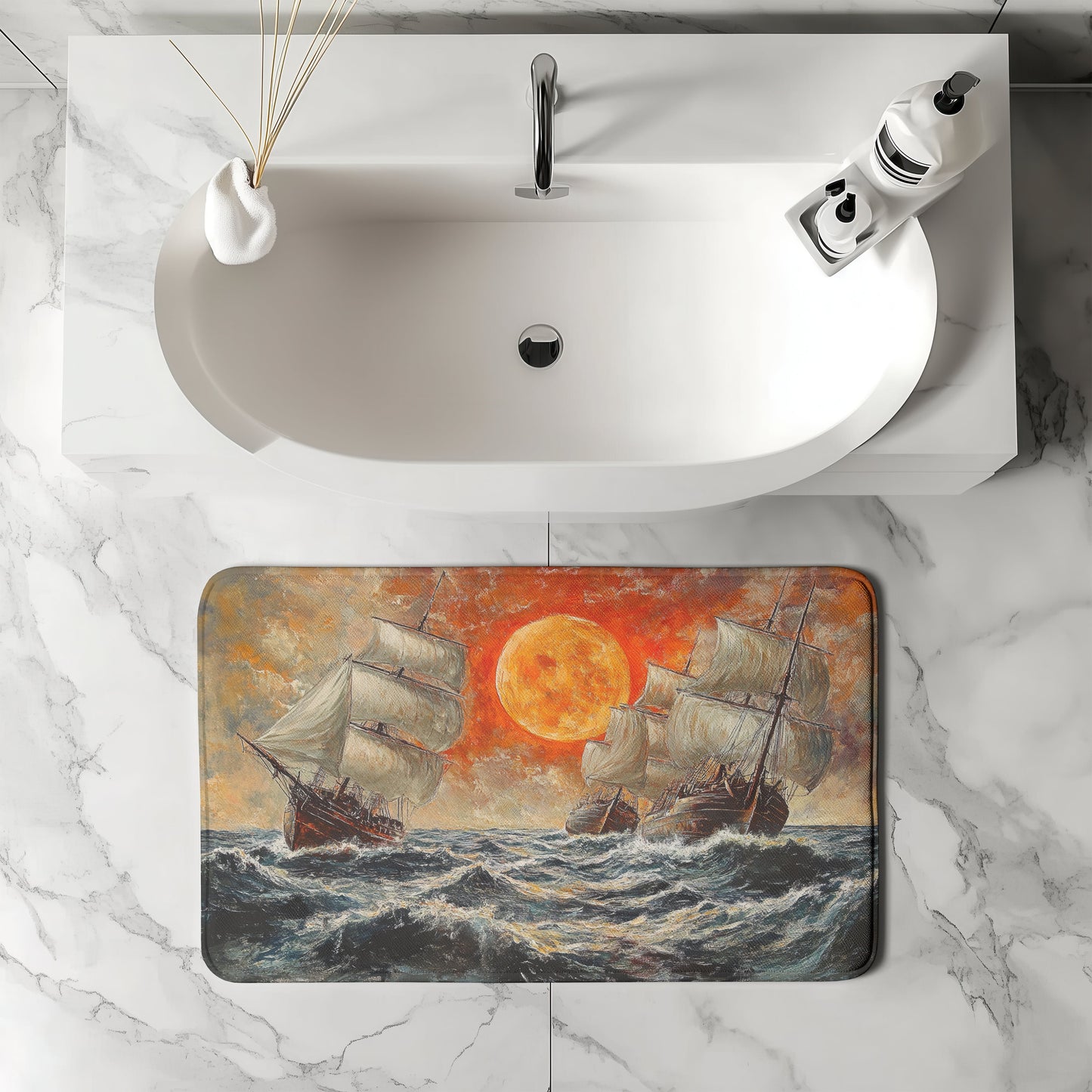 Sailboats  Bath Mat