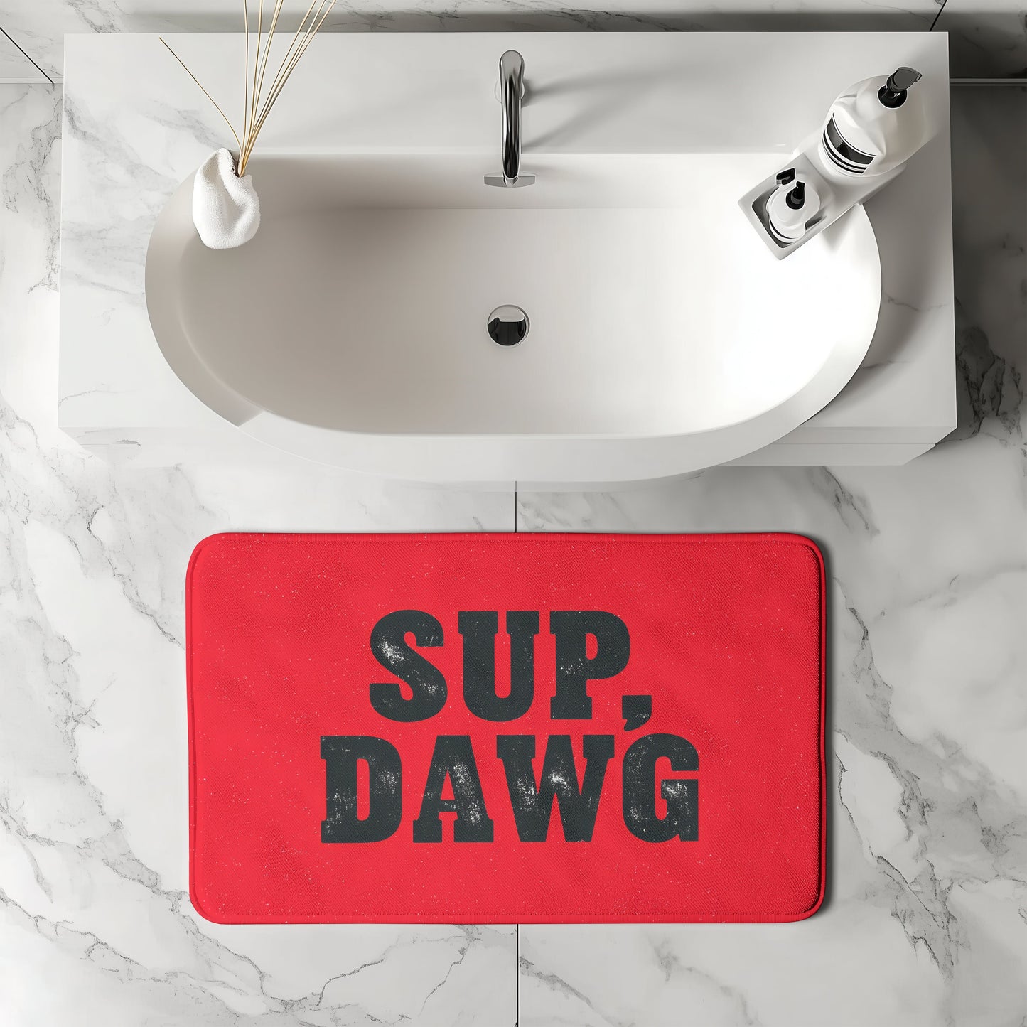 Sup Dawg  Bath Mat