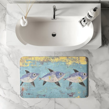 Three Fish  Bath Mat