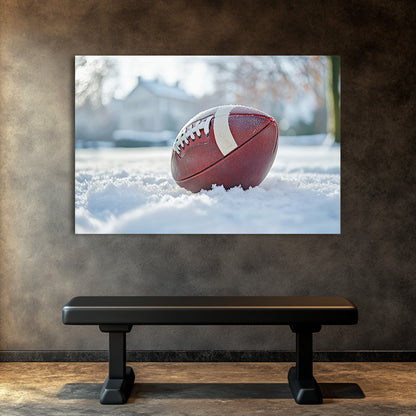 Football in Snow  Wall Art