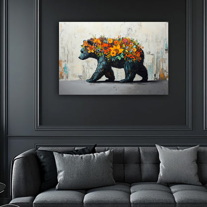 Flower Bear  Wall Art