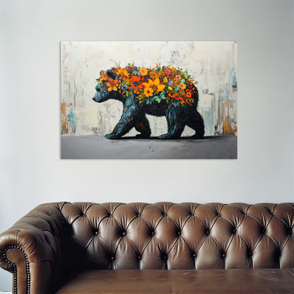 Flower Bear  Wall Art
