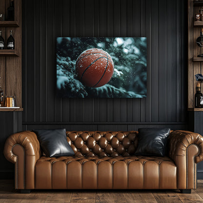 Basketball and Snow  Wall Art