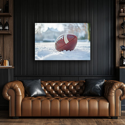Football in Snow  Wall Art