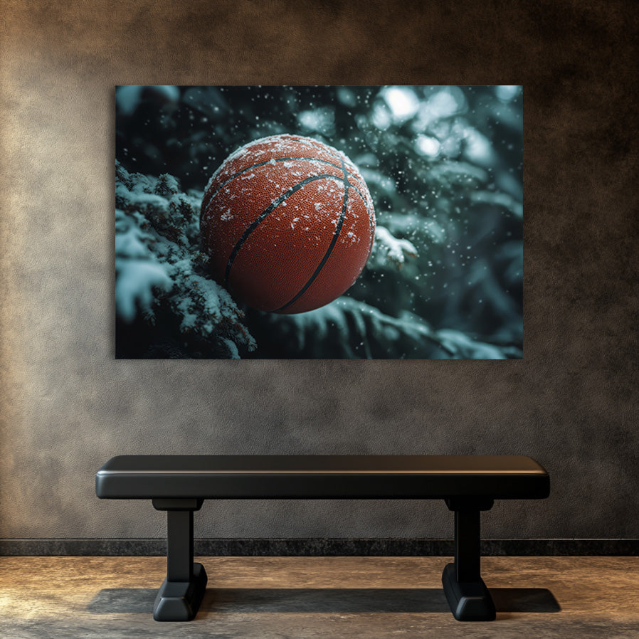 Basketball and Snow  Wall Art