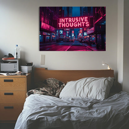 Intrusive Thoughts Sign  Wall Art