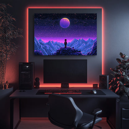 8 Bit Stargazer  Wall Art