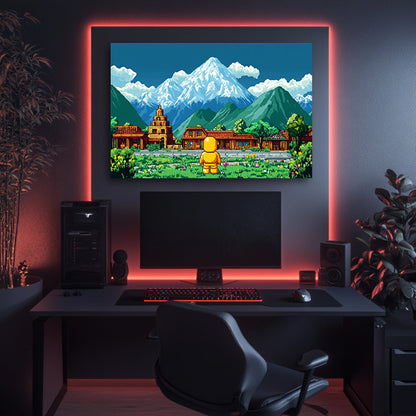 8 Bit Traveler  Wall Art
