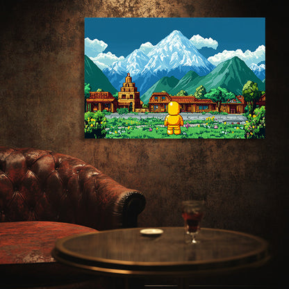8 Bit Traveler  Wall Art