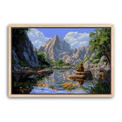 8 Bit Landscape  Wall Art
