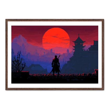8 Bit Red Dawn  Wall Art