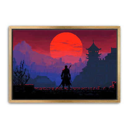 8 Bit Red Dawn  Wall Art