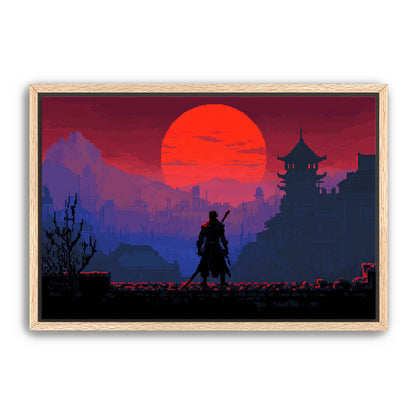 8 Bit Red Dawn  Wall Art