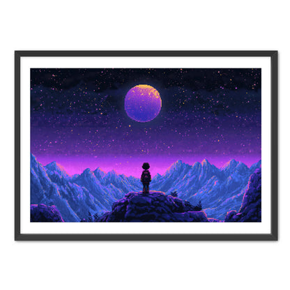 8 Bit Stargazer  Wall Art