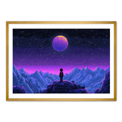 8 Bit Stargazer  Wall Art