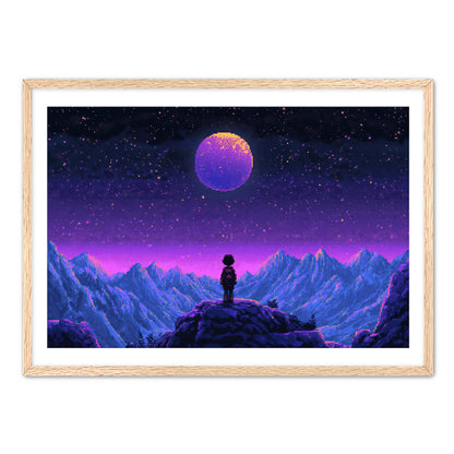 8 Bit Stargazer  Wall Art